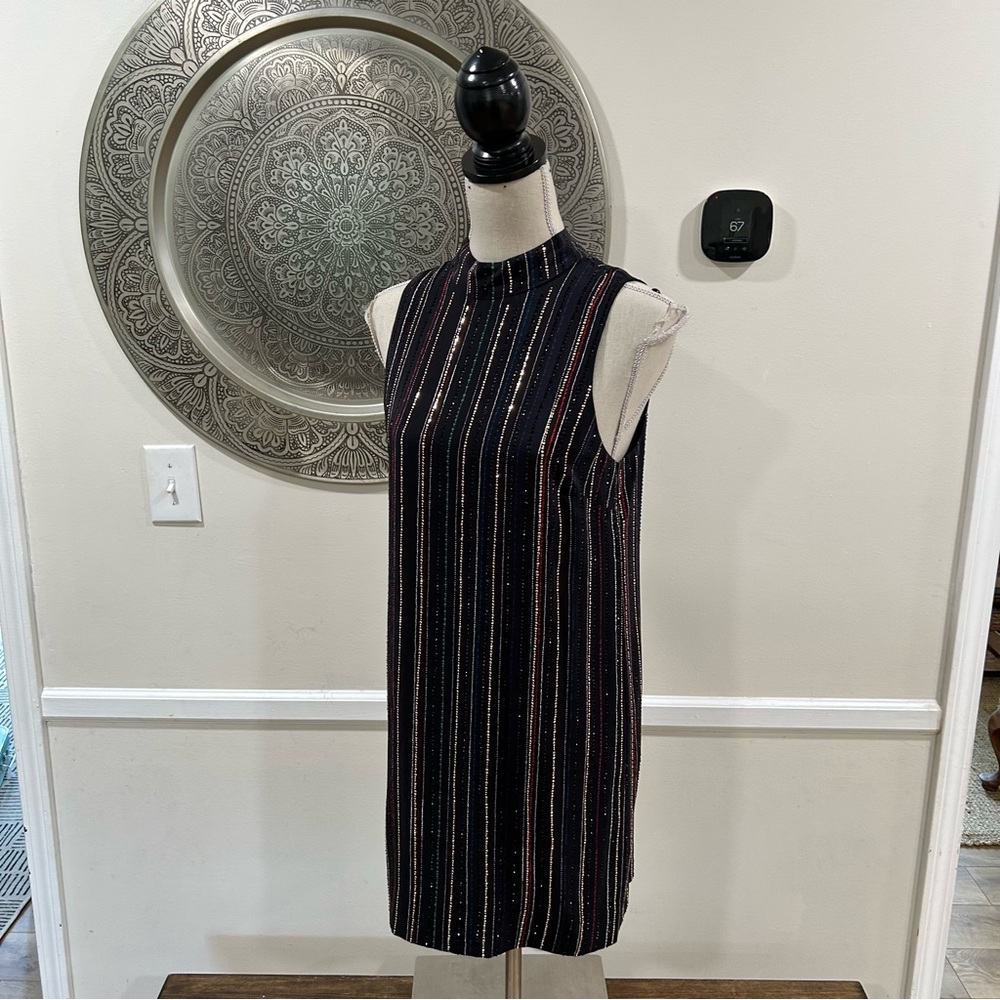 Trina Turk multi sequined vertical dress – Size 4 - Picture 2 of 11